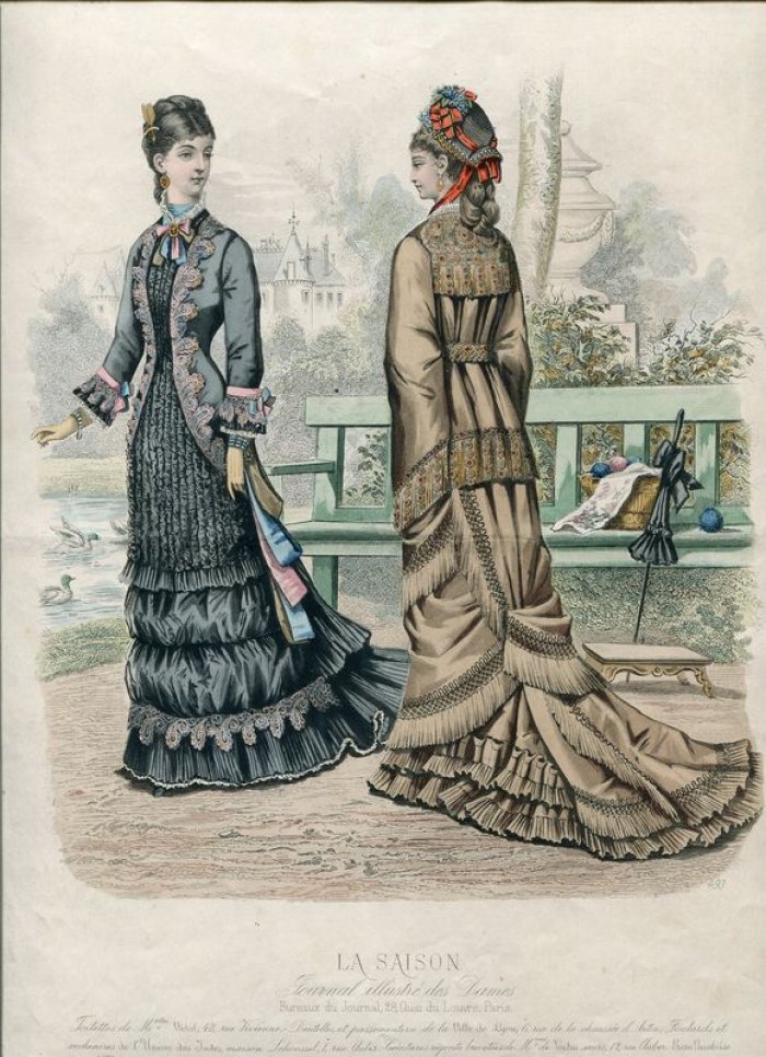 Иллюстрированная мода 1878 г. Литография с подкраской.
