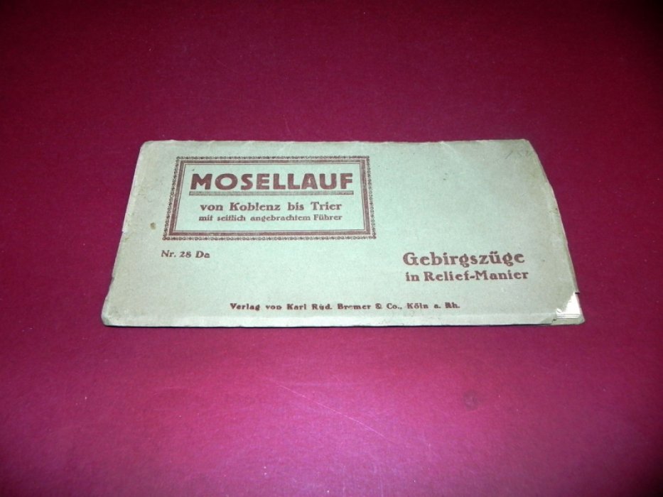 Mosellauf von Koblenz bis Trier: mit seitlich angebrachtem Fuhrer / Река Мозель от Кобленца до Трира: с рельефом местности.