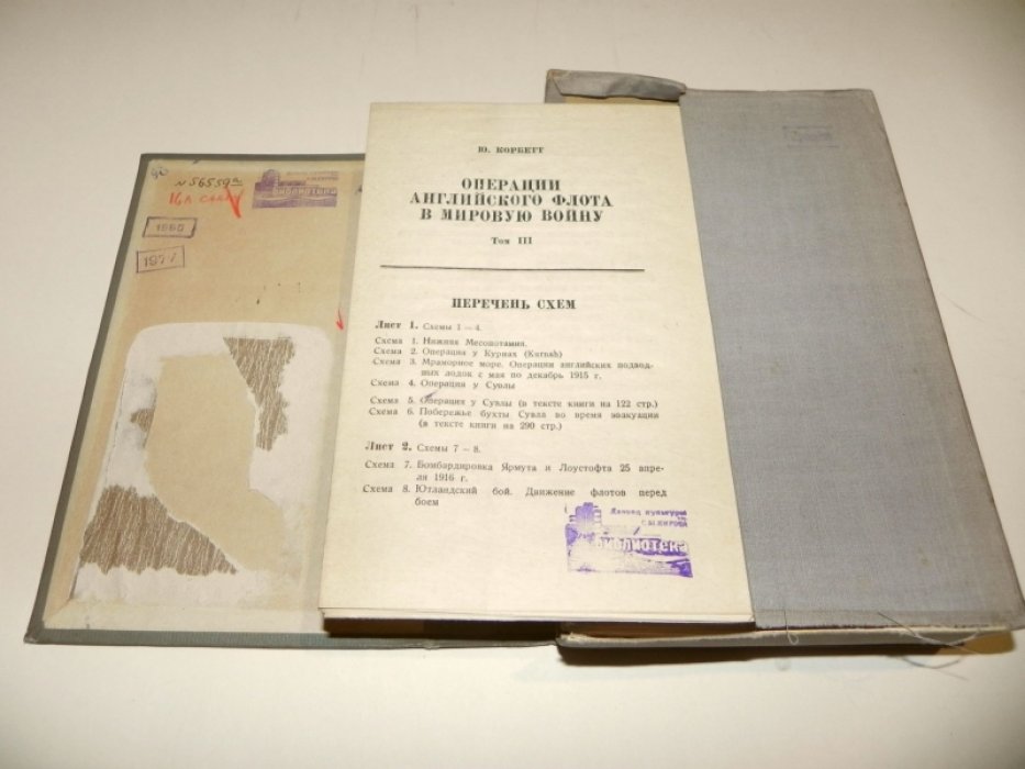Корбетт Ю. Операции английского флота в мировую войну. Том III. Схемы.