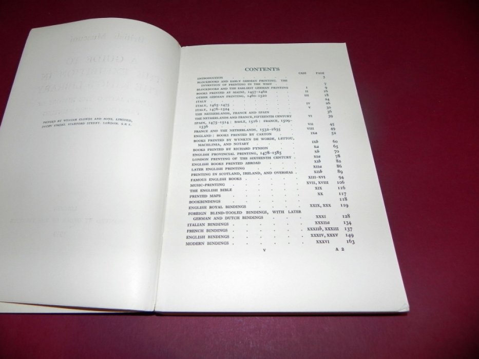 A Guide to the Exhibition in the Kings Library: Illustrating the History of Printing, Music-Printing and Bookbinding / Путеводитель по выставке в Королевской библиотеке: Иллюстрируя историю книгопечатания, печати нот и переплетного дела.