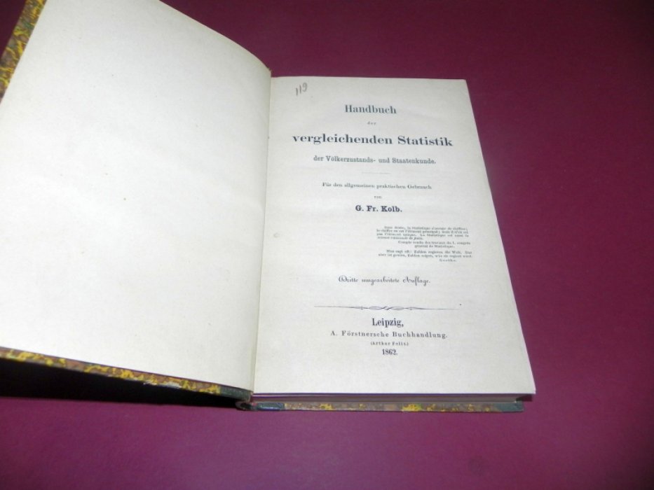 Kolb G. Fr. Handbuch der vergleichenden Statistik der V?lkerzustands- und Staatenkunde.
