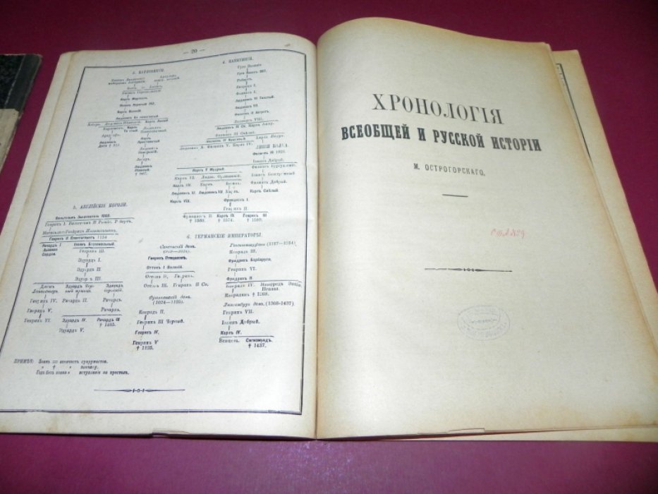 Острогорский М. Хронология всеобщей и русской истории. В 3-х частях.