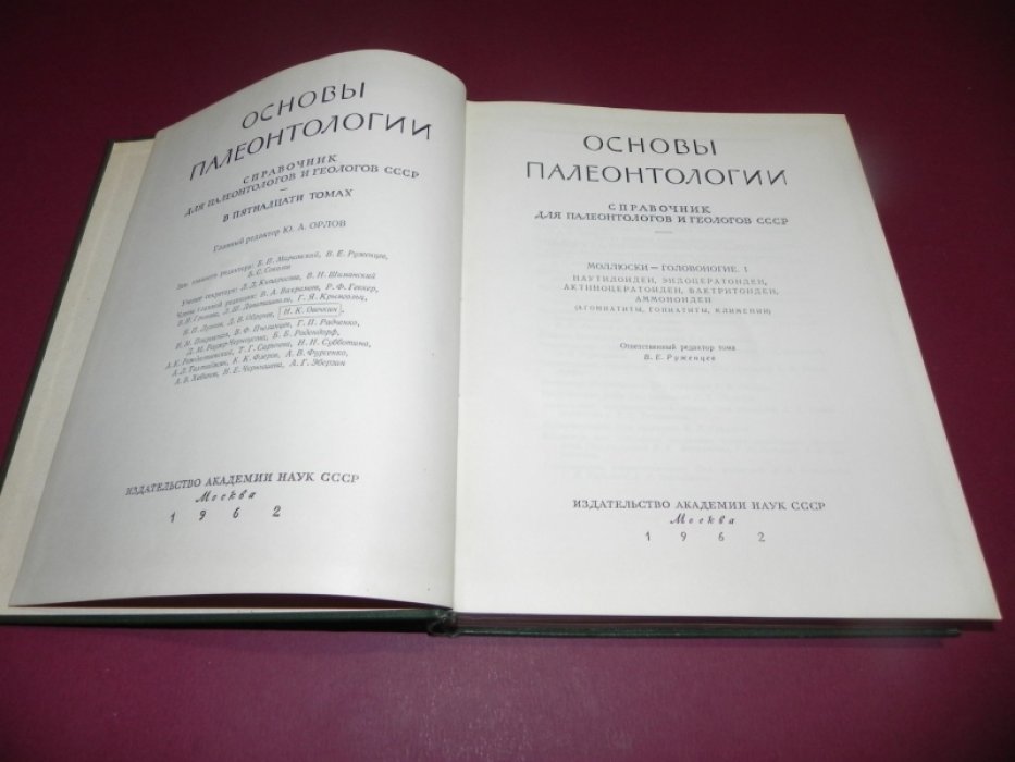 Основы палеонтологии. Справочник для палеонтологов и геологов СССР. В пятнадцати томах. Том 5. Моллюски-головоногие. I