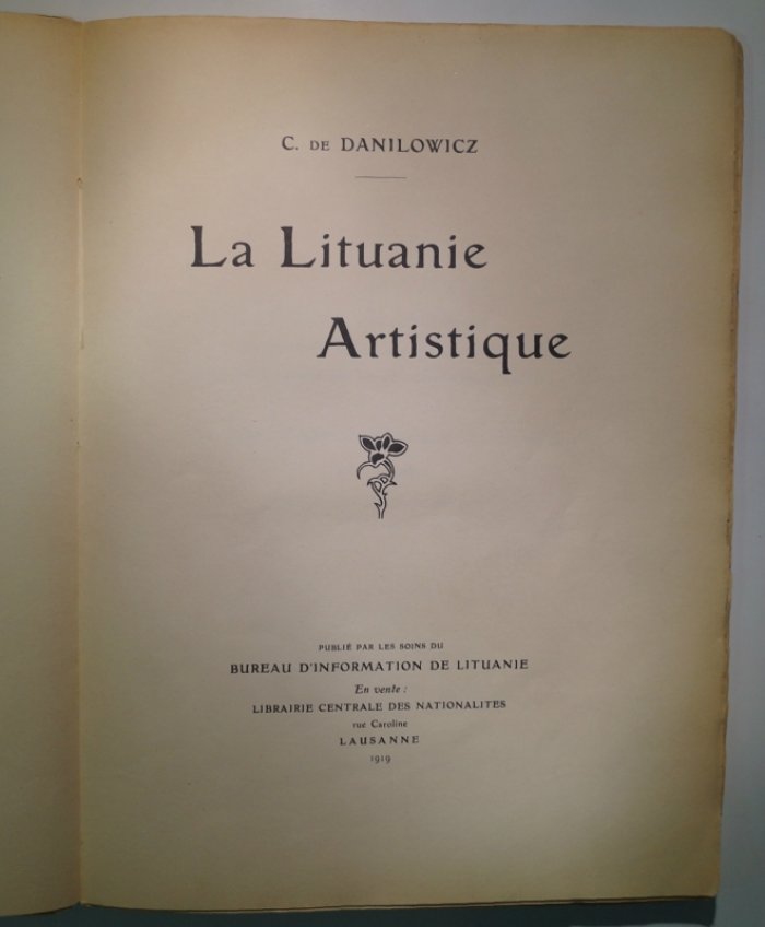 Художественная Литва / La Lituanie Artistique. Иллюстрированное издание на французском языке, Лозанна, 1919