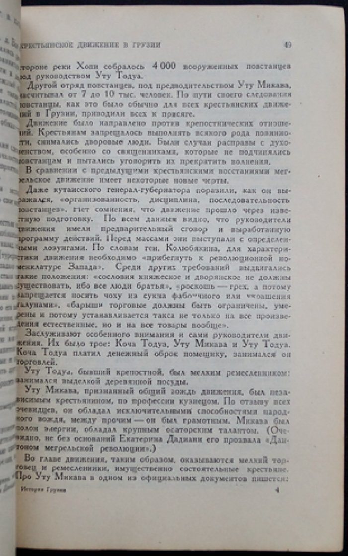 Очерки по истории рабочего и крестьянского движения в Грузии (XIX век): общая характеристика, крестьянское движение и становление рабочего движения