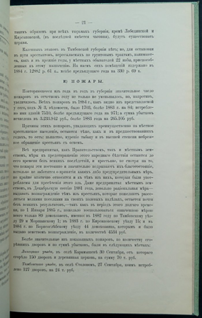 Обзор Тамбовской губернии за 1884 год (приложение к отчёту губернатора)