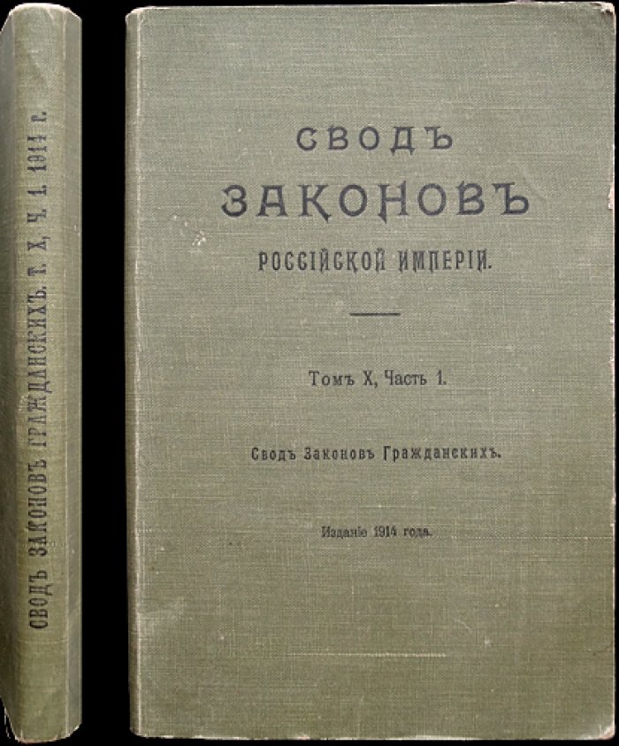 Свод законов гражданских Российской империи. Том X, часть 1 (1914)