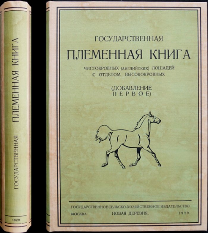 Государственная племенная книга чистокровных (английских) лошадей с отделом высококровных. Первое дополнение (издание РСФСР, 1929)