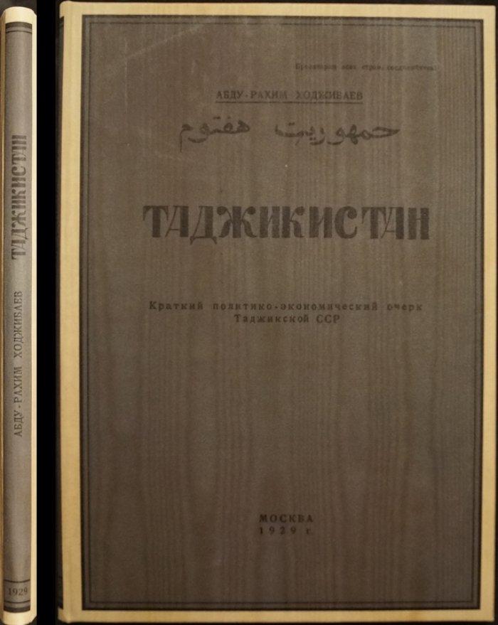 Таджикистан в первые годы Советской власти: краткий политико-экономический очерк Таджикской ССР
