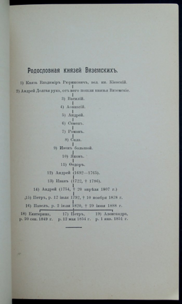 И. С. Беляев. Остафьево: материалы о прежних владельцах и родословии князей Вяземских