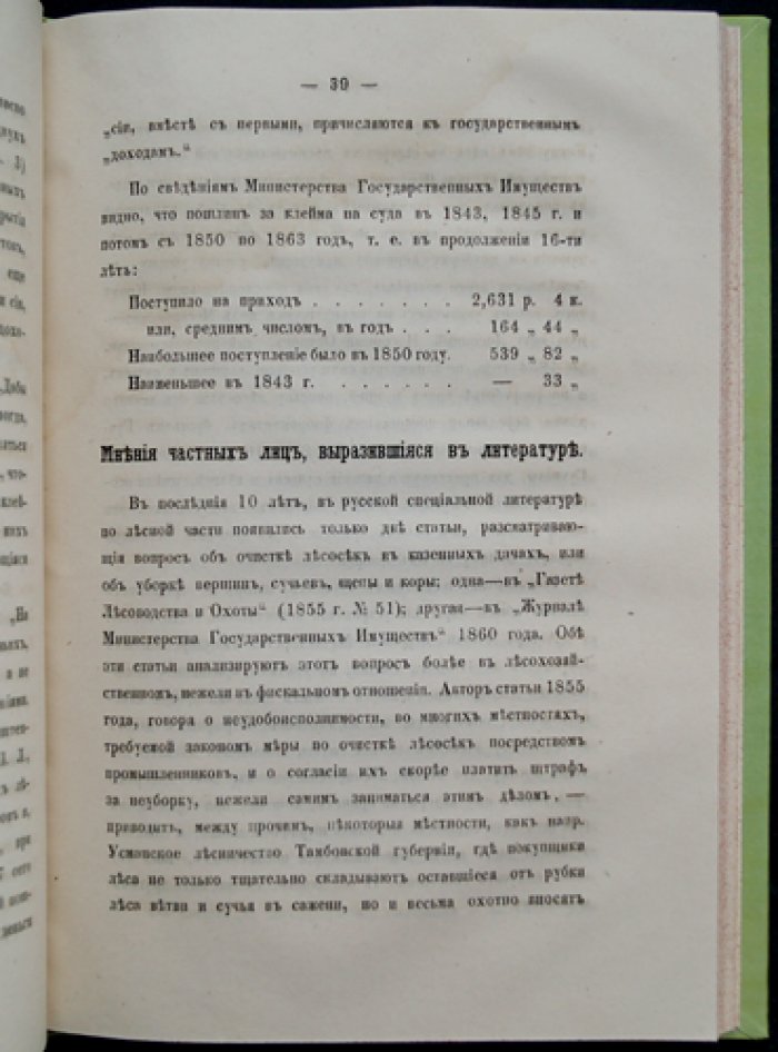 Материалы о сборах по Лесной части (Записка П. Р. Козицына). Доклад III Отдела о отпускных таможенных пошлинах с лесных товаров с приложениями