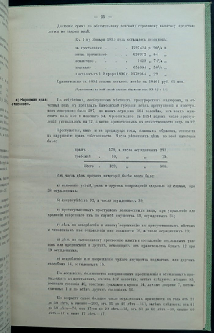 Обзор Тамбовской губернии за 1895 год. Приложение к Всеподданнейшему отчету тамбовского губернатора (1896)