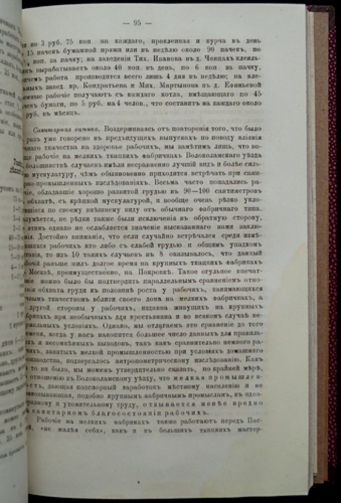 Санитарное исследование фабричных заведений Можайского, Волоколамского и Звенигородского уездов (сборник статистических сведений по Московской губернии). Том III, выпуск VI