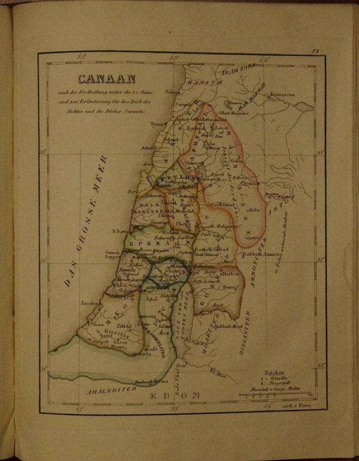 Библейский атлас по новейшим исследованиям (немецкое издание, 1832): 12 гравированных карт и пояснительные статьи