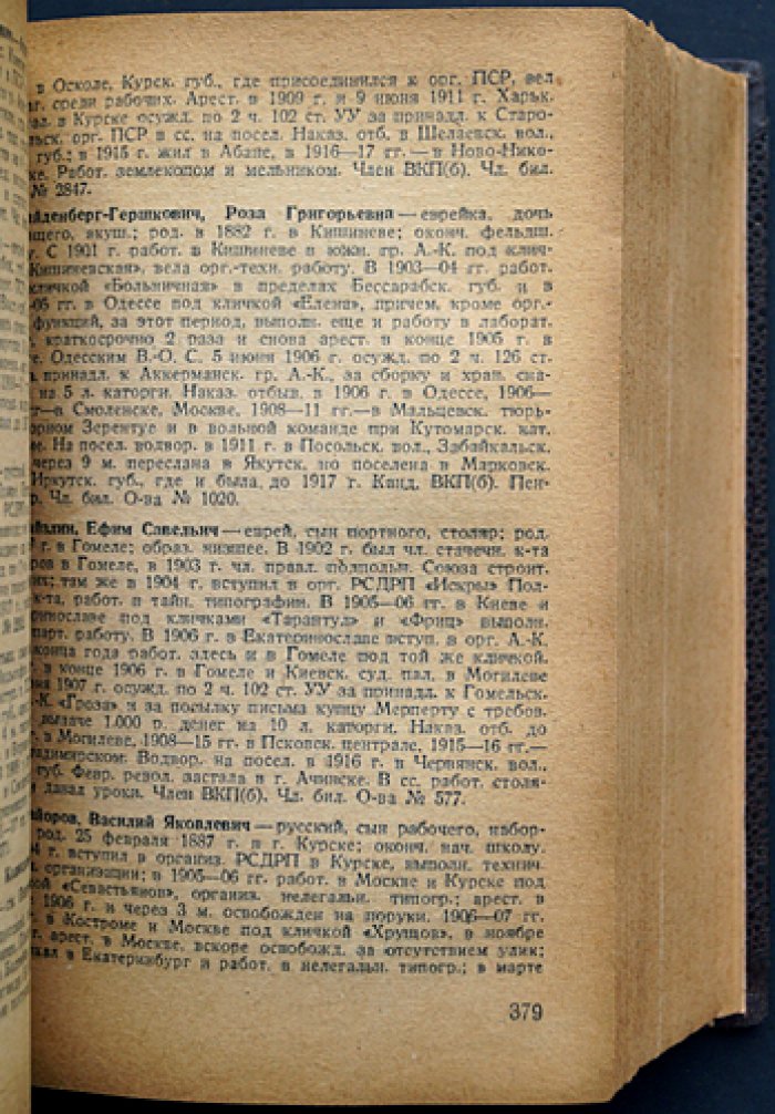 Политическая каторга и ссылка: биографический справочник членов Общества политкаторжан и ссыльно-поселенцев