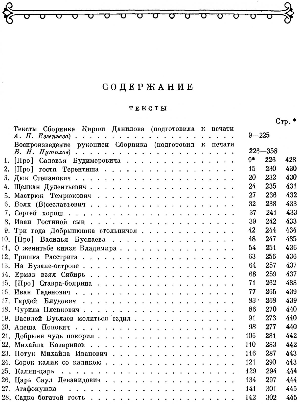 Сборник Кирши Данилова. Древние Российские стихотворения собранные Киршею Даниловым.
