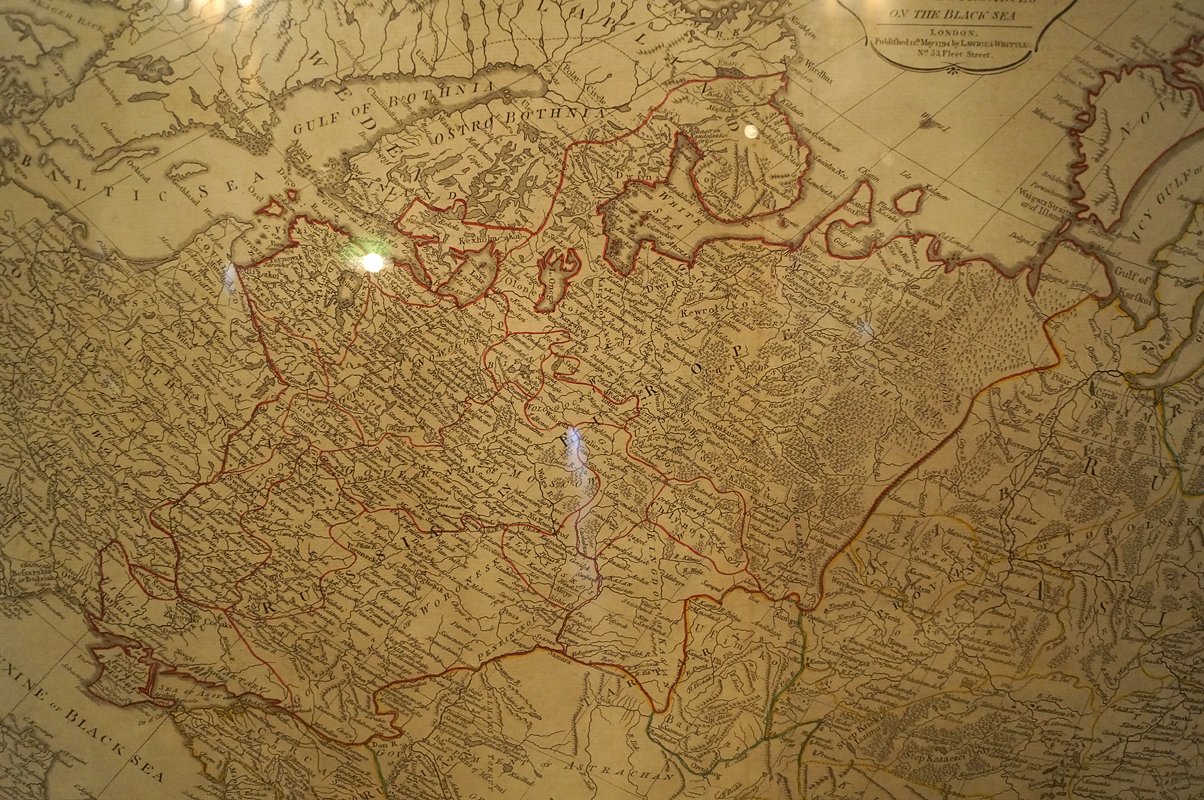 Карта Российской Империи (Лондон, Lawrie & Wittle, 1794): гравюра на меди с оригинальной подкраской