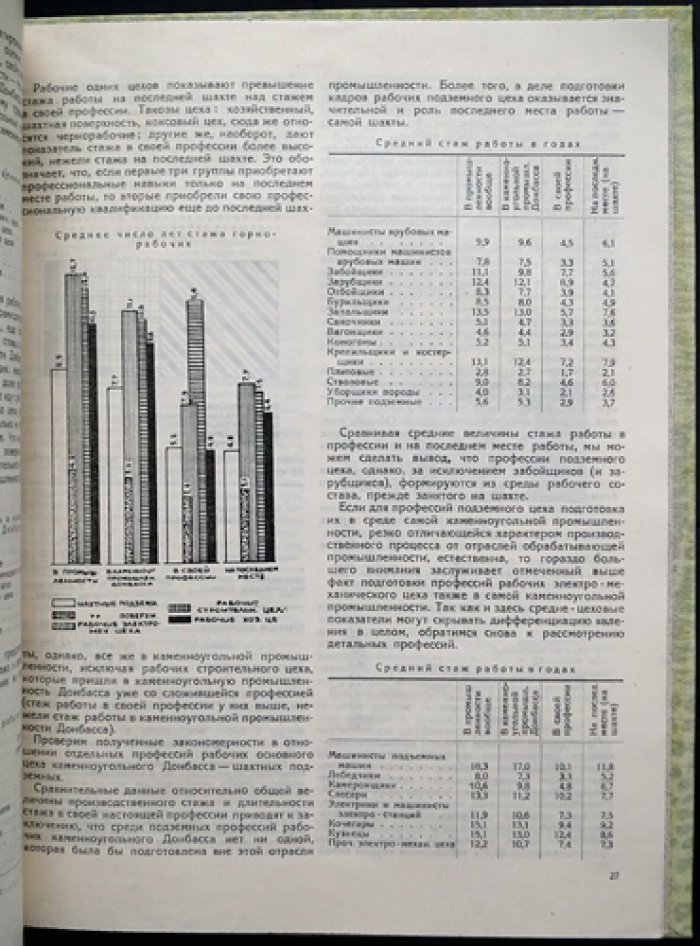 Рабочие кадры каменноугольной промышленности Донбасса: итоги переписи 1929 года