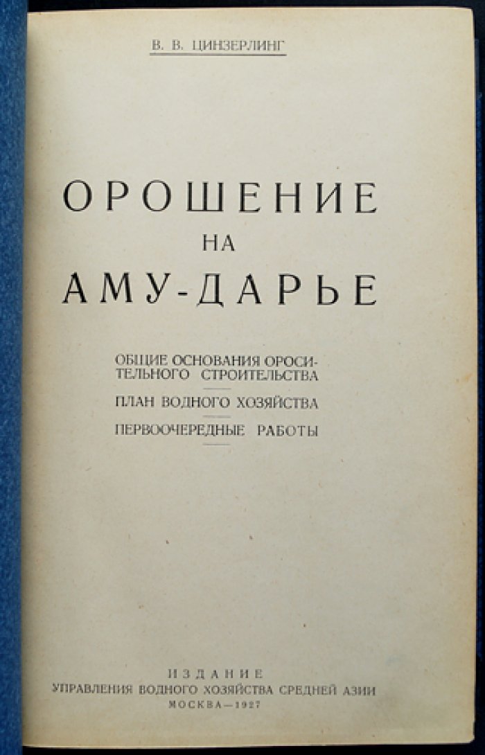 Орошение на Аму-Дарье: план водного хозяйства и первоочередные работы (экономический анализ)