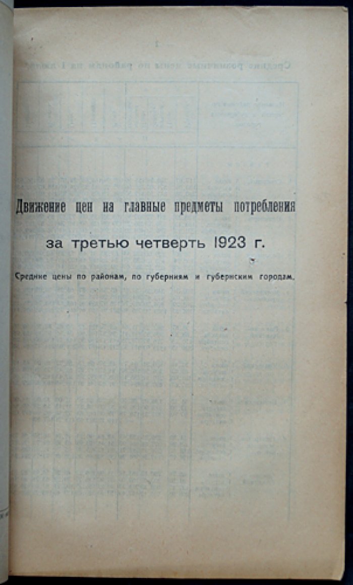 Движение цен на главные предметы потребления (комплект из 14 выпусков). Труды ЦСУ СССР, отдел статистики внутренней торговли, 1923–1927