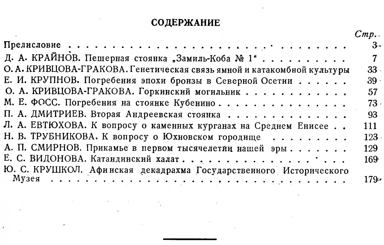 Сборник статей по археологии СССР.