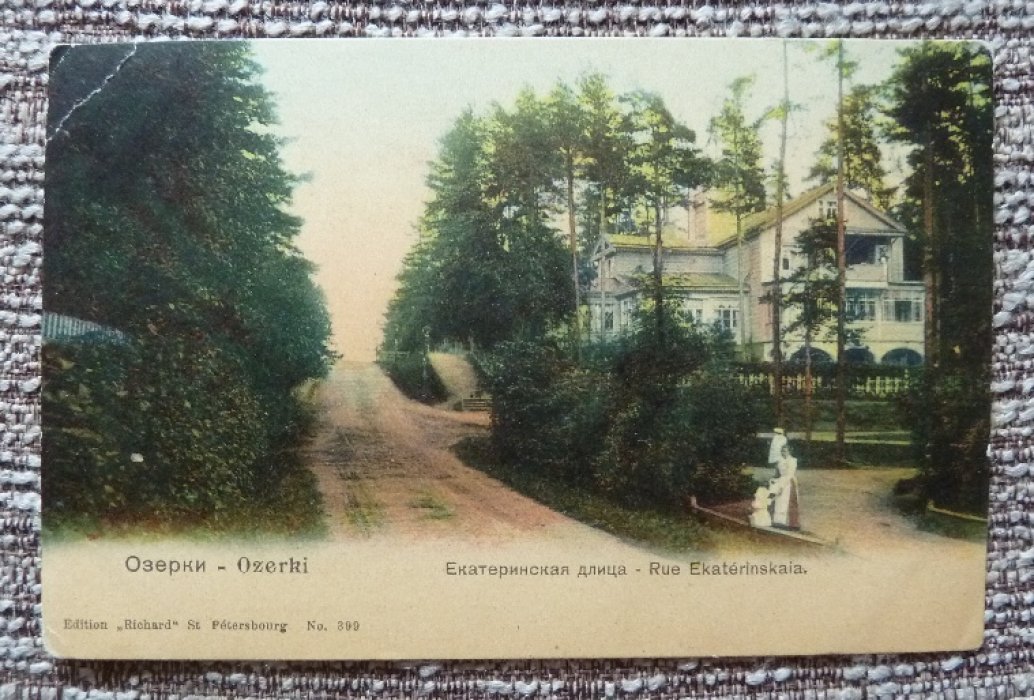 Открытка. Санкт-Петербург. Озерки. Екатерининская улица.