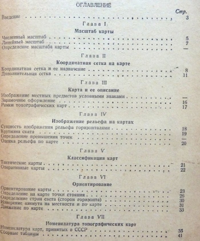 Топографические карты и пользование ими.
