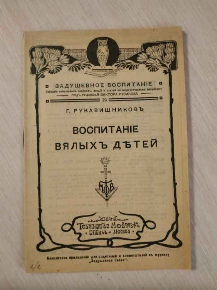 Рукавишников Г. Воспитание вялых детей.