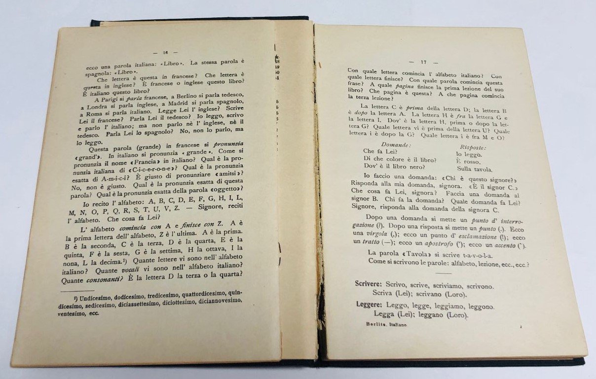 M. D. Berlitz Libro Italiano.