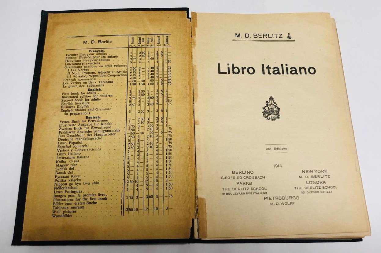 M. D. Berlitz Libro Italiano.