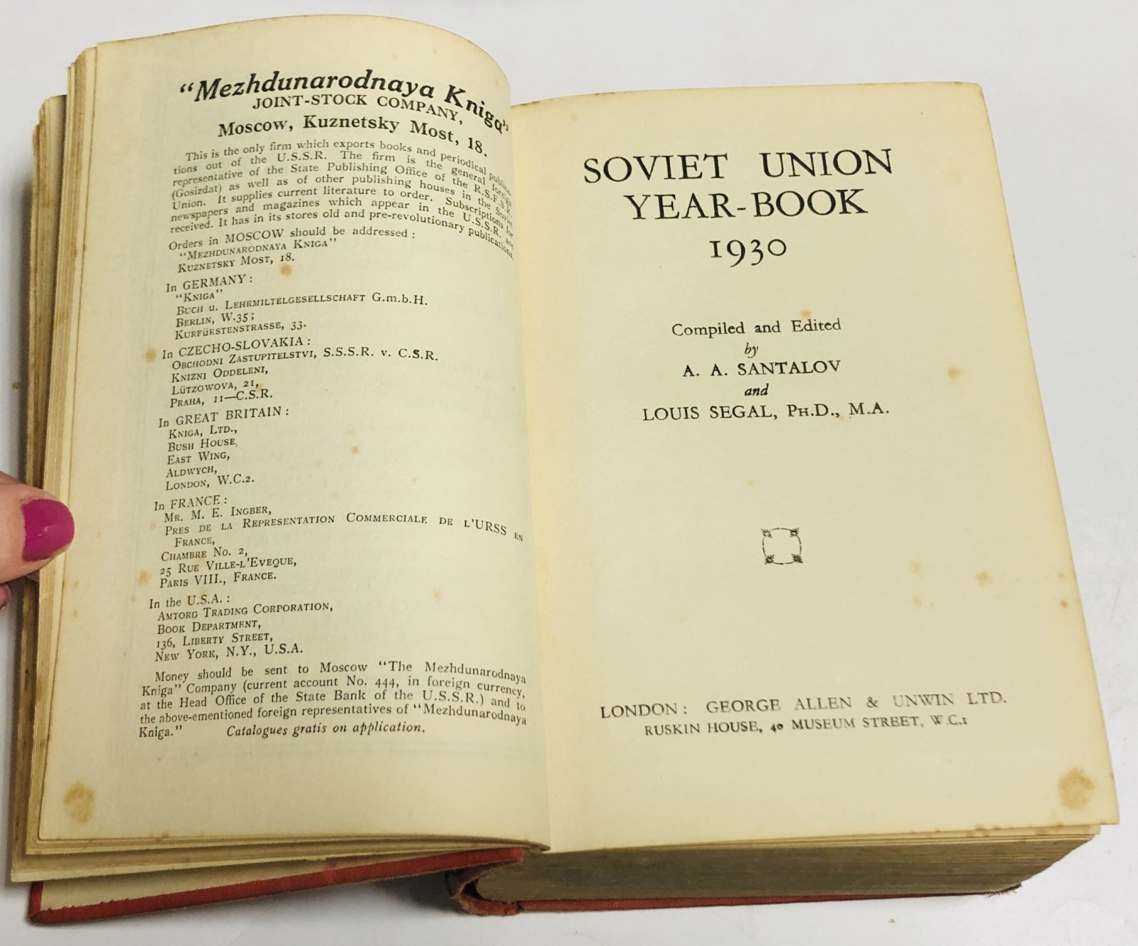Santalov, A. A. Soviet Union year-book 1930.