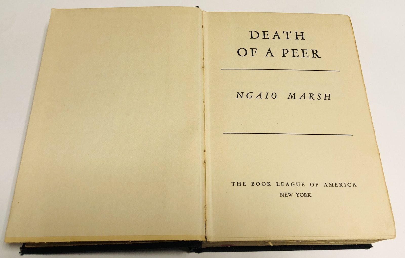 Marsh  Ngaio. Death of a Peer.