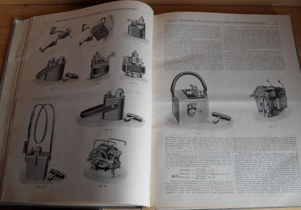 Zeitschrift fur das gesamte Schiess und Sprengstoffwesen. Журнал `Взрывчатые вещества` за 1911.