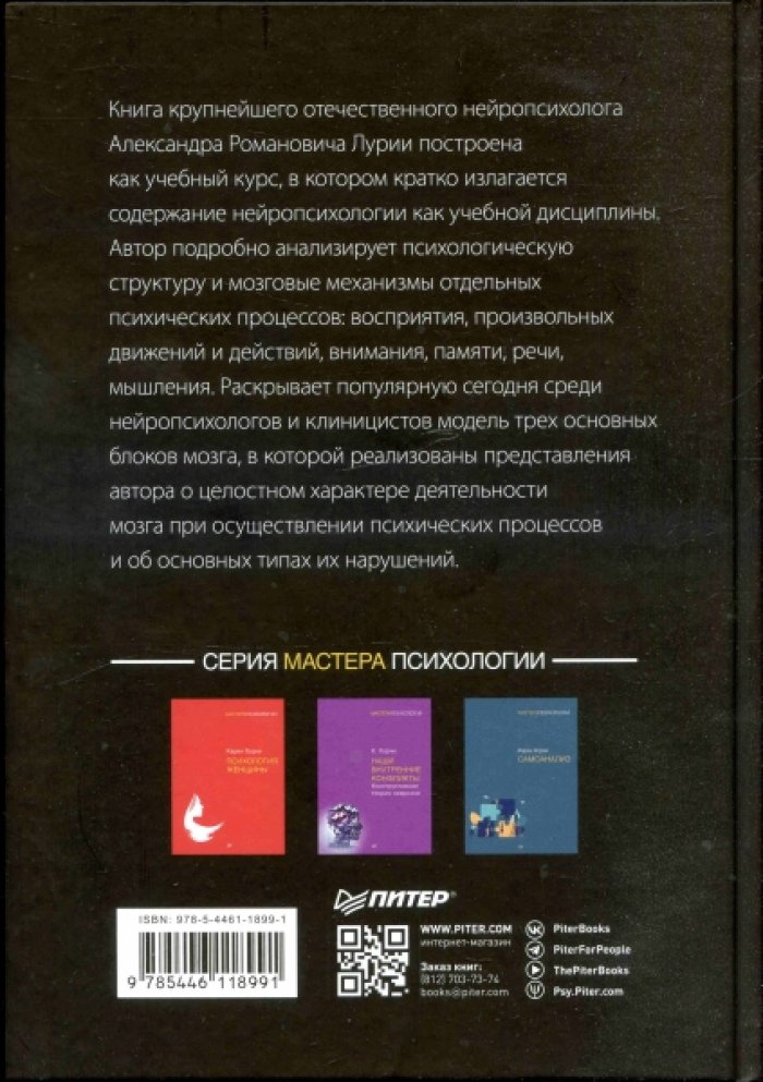Лурия Александр. Основы нейропсихологии.