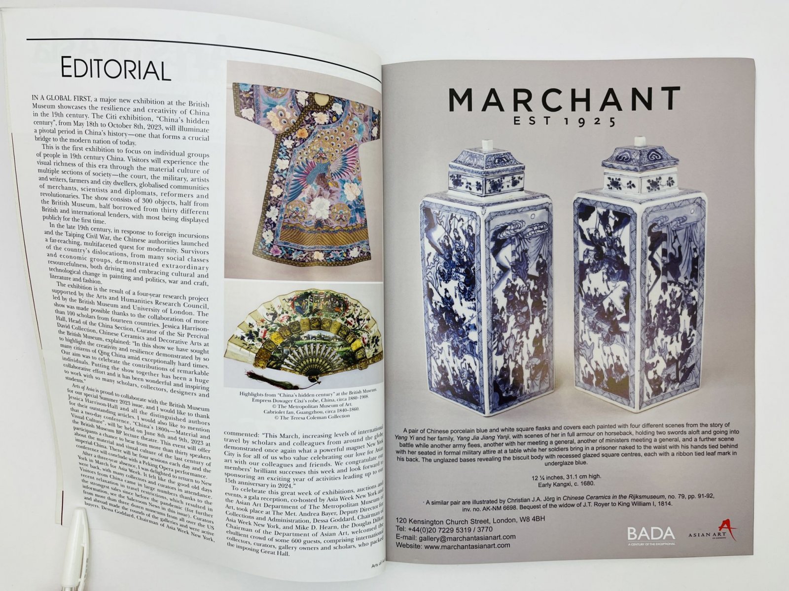 Arts of Asia [Искусство Азии]. Summer 2023. — Спецвыпуск British Museum: От шелковых халатов императрицы Цыси до секретов изготовления цинских луков: обзоры мирового рынка восточного искусства.