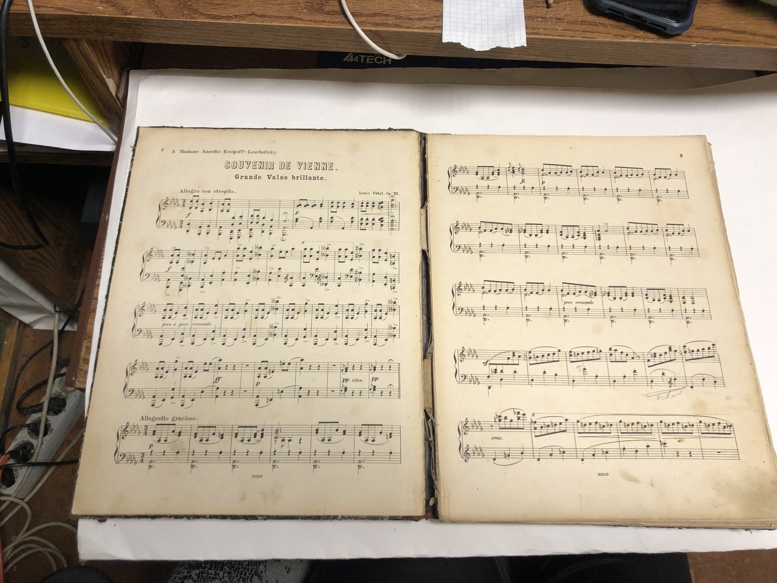 Подревский К. Souvenir de Vienne. Grande Valse Brillante pour Piano par Louis Pabst