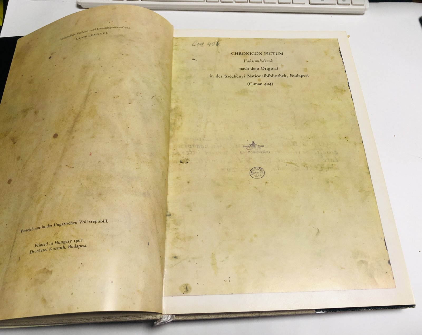 Dercsenyi Dezs. Bilderchronik. Chronicon Pictum. Chronica de Gestis Hungarorium. Wiener Bilderchronik