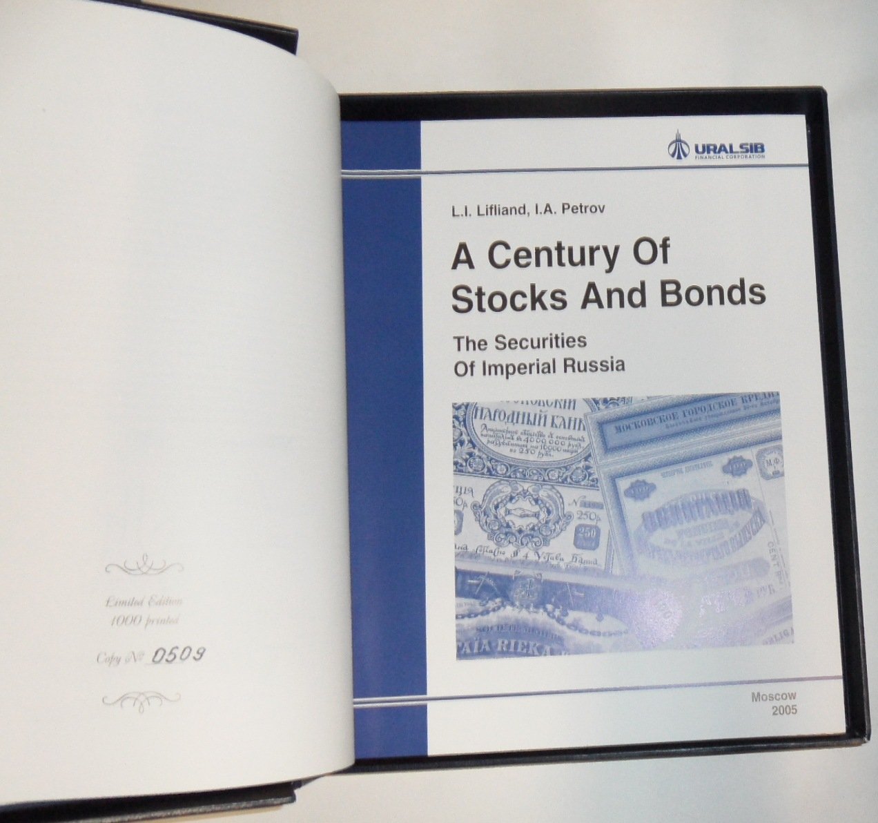Lifiand L.I., Petrov I.A. A Century of Stocks and Bonds. The Securities of Imperial Russia.