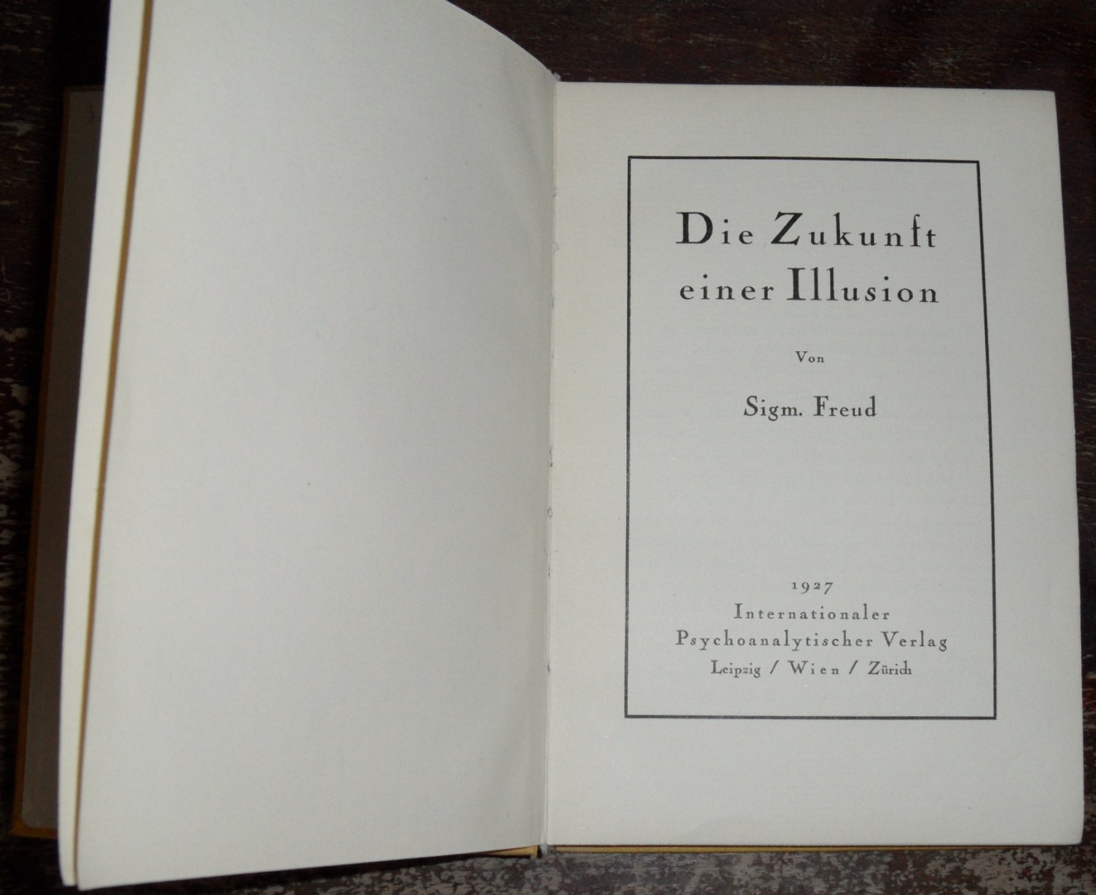 Фрейд Зигмунд /Freud Sigm. Будущее одной иллюзии. /Die zukunft einer illusion.