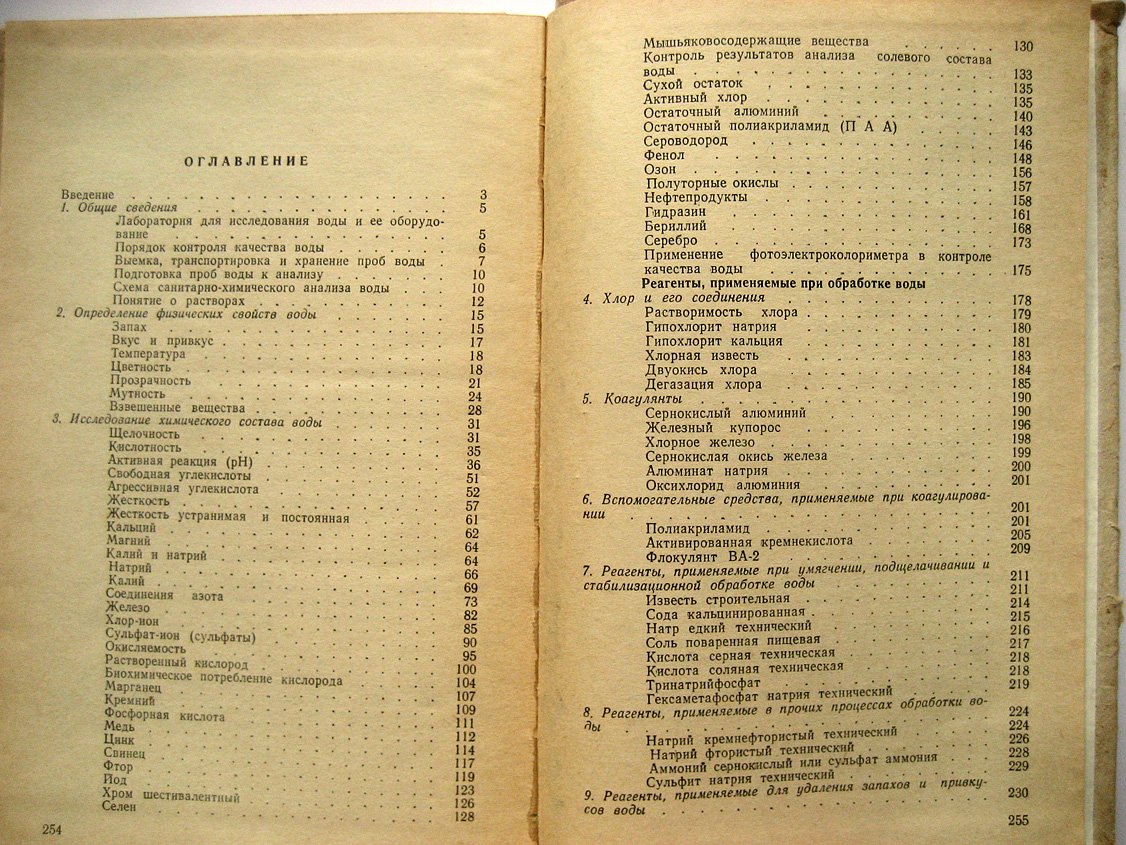 Инструкция по определению физико-химических и технологических показателей качества воды и реагентов, применяемых на водопроводах