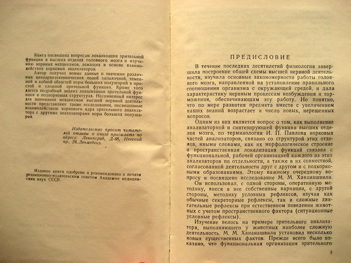 Хананашвили М. Экспериментальное исследование центральных механизмов зрительной функции.