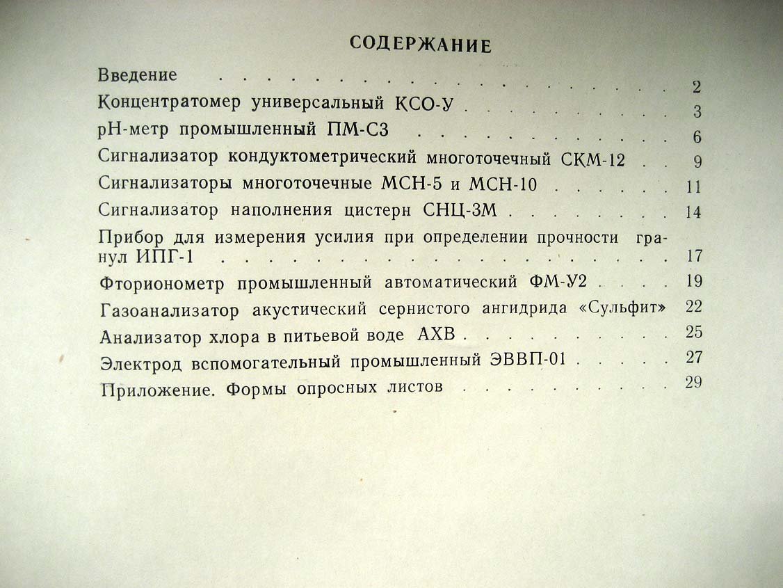 Контрольно-измерительные приборы. Каталог