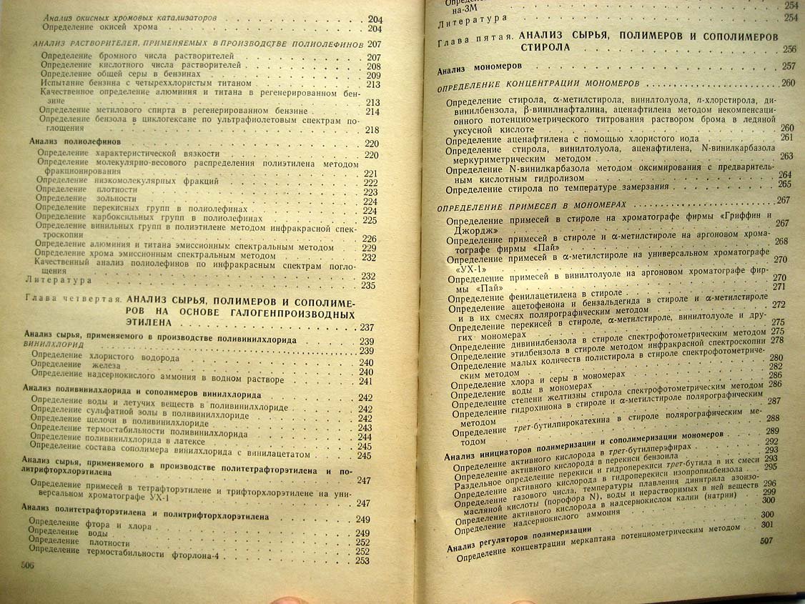 Анализ полимеризационных пластмасс.