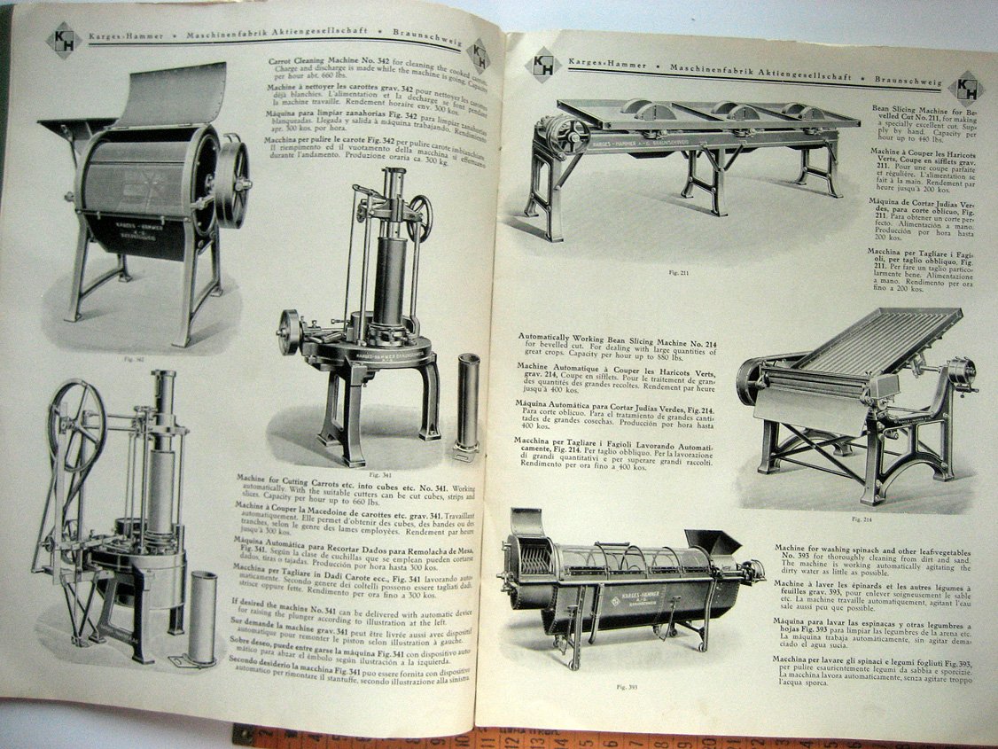Karges-Hammer - Maschinenfabrik Aktiengesellschaft Braunschweig (каталог оборудования для консервных заводов).