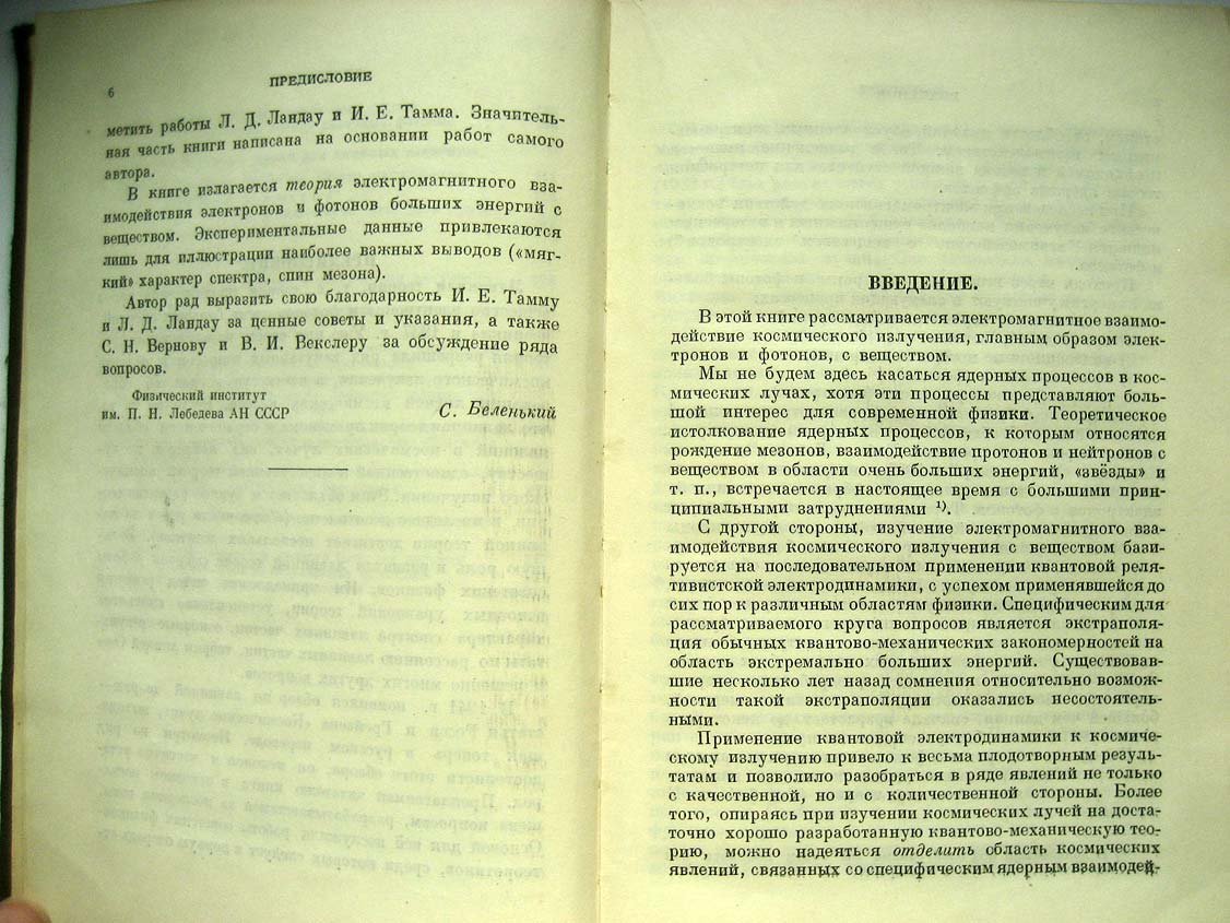 Беленький С. Лавинные процессы в космических лучах.
