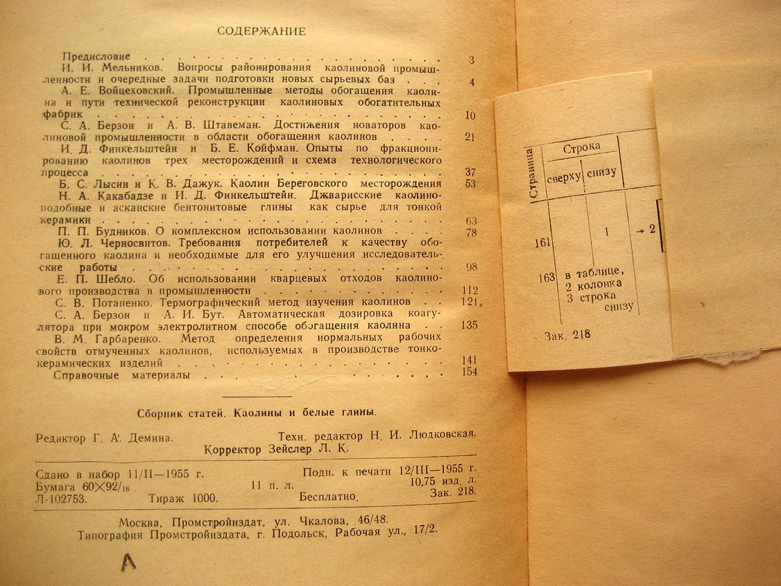 Каолины и белые глины. Сборник статей