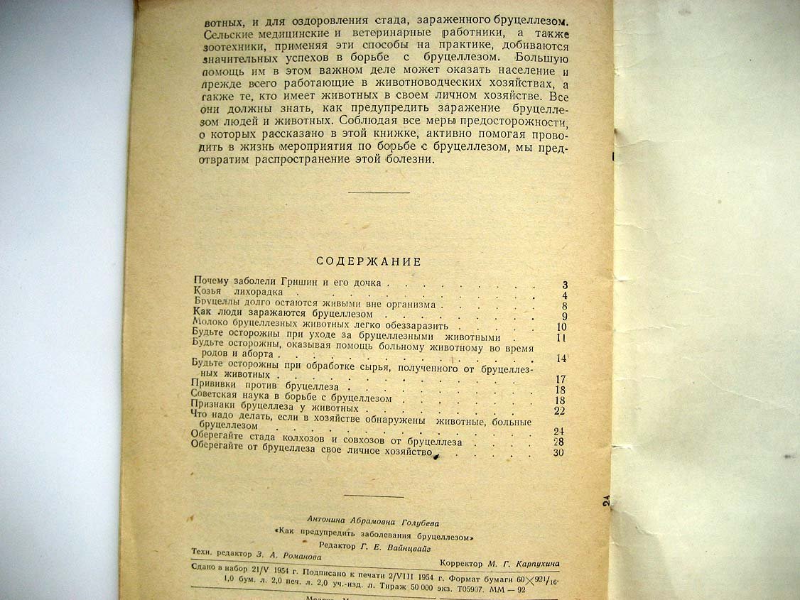 Голубева А. Как предупредить заболевания бруцеллезом.