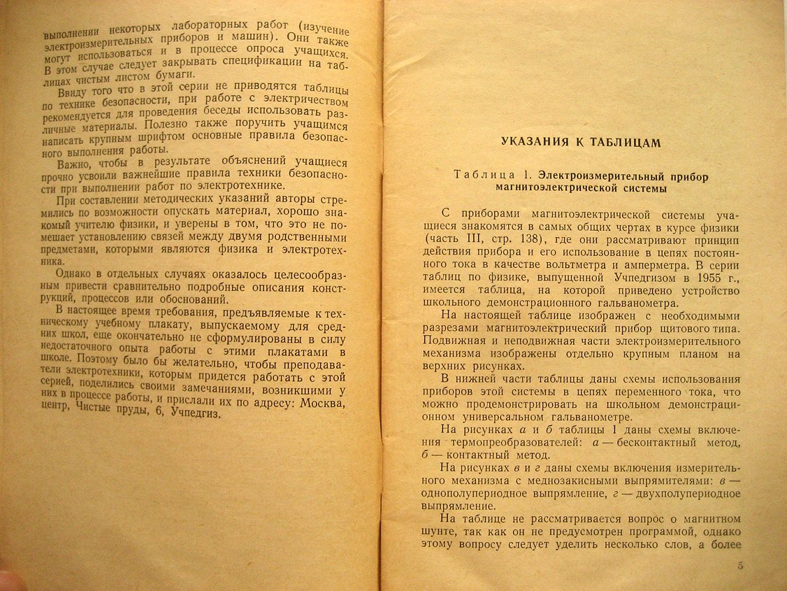 Лернер Я., Панич К., Ушаков М. Методическое руководство к таблицам по электротехнике.