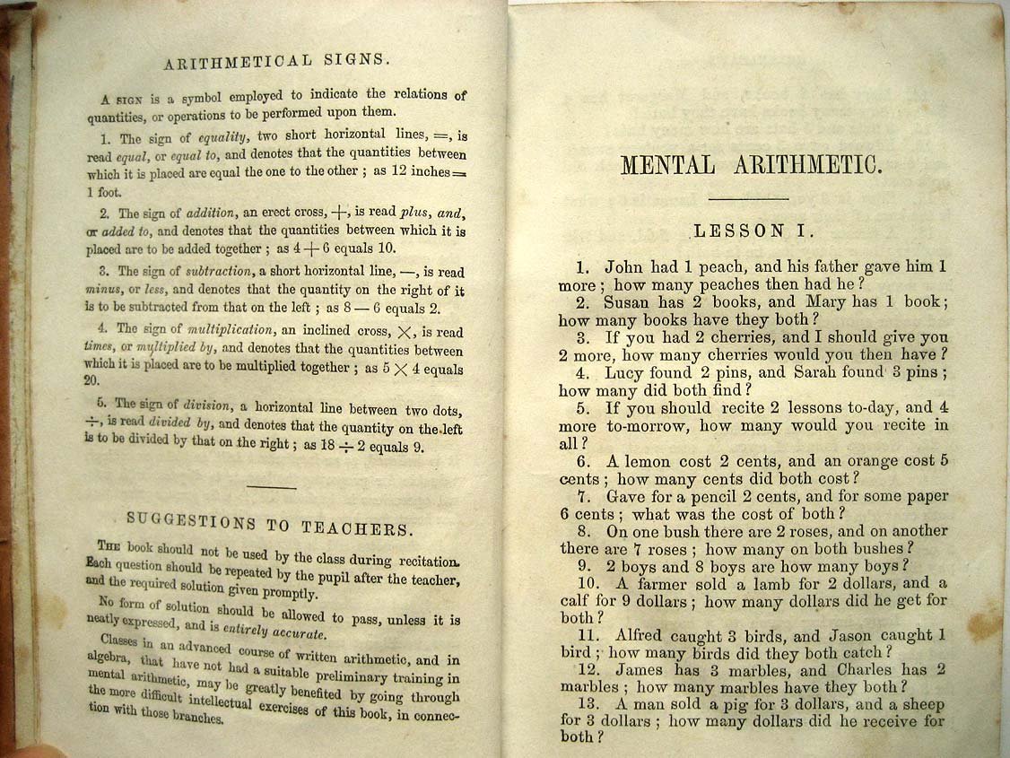 Greenleaf B. Intellectual Arithmetic (арифметика).