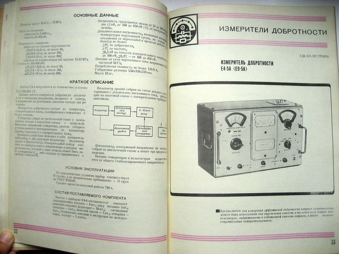 Каталог Изделия радиопромышленности. Том 3. Приборы для измерения параметров компонентов и цепей с сосредоточенными постоянными